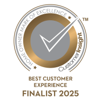 H.O.M.E. Awards 2025 Best Customer Experience Finalist badge